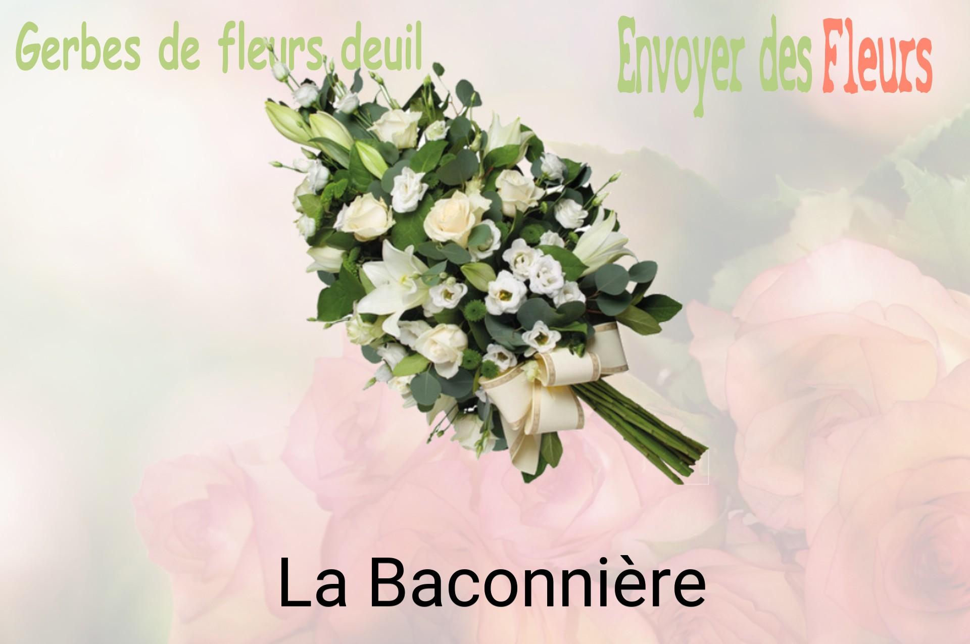 Gerbe de fleurs de deuil livrée à La Baconnière